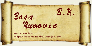 Bosa Mumović vizit kartica